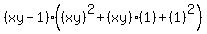 %28xy-1%29%28%28xy%29%5E2%2B%28xy%29%281%29%2B%281%29%5E2%29