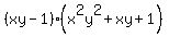 %28xy-1%29%28x%5E2y%5E2%2Bxy%2B1%29