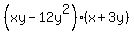 %28xy-12y%5E2%29%28x%2B3y%29