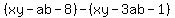 %28xy-ab-8%29-%28xy-3ab-1%29