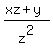 %28xz%2By%29%2Fz%5E2