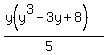 %28y%28y%5E3-3y%2B8%29%29%2F%285%29