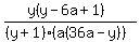 %28y%28y-6a%2B1%29%29%2F%28%28y%2B1%29%28a%2836a-y%29%29%29