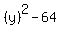 %28y%29%5E2-64