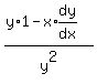 %28y%2A1-x%2Aexpr%28dy%2Fdx%29%29%2Fy%5E2