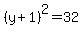 %28y%2B1%29%5E2=32