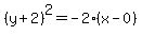%28y%2B2%29%5E2=-2%28x-0%29