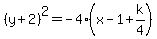 %28y%2B2%29%5E2=-4%28x-1%2Bk%2F4%29
