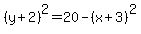 %28y%2B2%29%5E2=20-%28x%2B3%29%5E2