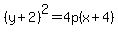 %28y%2B2%29%5E2=4p%28x%2B4%29