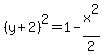 %28y%2B2%29%5E2+=+1+-+x%5E2%2F2