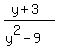 %28y%2B3%29%2F%28y%5E2-9%29
