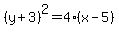 %28y%2B3%29%5E2=4%28x-5%29