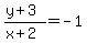 %28y%2B3%29+%2F+%28x%2B2%29+=+-1