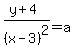 %28y%2B4%29%2F%28x-3%29%5E2=a