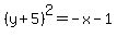 %28y%2B5%29%5E2=-x-1