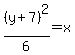 %28y%2B7%29%5E2%2F6=x