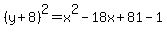 %28y%2B8%29%5E2=x%5E2-18x%2B81+-+1