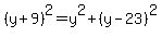 %28y%2B9%29%5E2=y%5E2%2B%28y-23%29%5E2