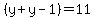 %28y%2By-1%29=11