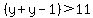 %28y%2By-1%29%3E11