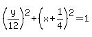 %28y%2F12%29%5E2%2B%28x%2B1%2F4%29%5E2=1