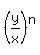%28y%2Fx%29%5En