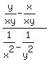 %28y%2Fxy-x%2Fxy%29%2F%281%2Fx%5E2-1%2Fy%5E2%29