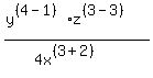 %28y%5E%28%284-1%29%29z%5E%28%283-3%29%29%29%2F%284x%5E%28%283%2B2%29%29%29