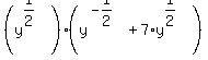 %28y%5E%281%2F2%29%29%2A%28y%5E%28-1%2F2%29+%2B+7%2Ay%5E%281%2F2%29%29