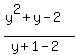 %28y%5E2%2By-2%29%2F%28y%2B1-2%29+