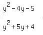%28y%5E2-4y-5%29%2F%28y%5E2%2B5y%2B4%29