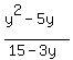 %28y%5E2-5y%29%2F%2815-3y%29
