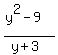 %28y%5E2-9%29%2F%28y%2B3%29