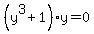 %28y%5E3%2B1%29y=0