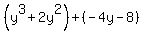 %28y%5E3%2B2y%5E2%29%2B%28-4y-8%29