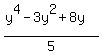 %28y%5E4-3y%5E2%2B8y%29%2F5