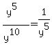 %28y%5E5%29%2F%28y%5E10%29=1%2Fy%5E5