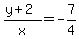%28y+%2B+2%29%2F+x+=++-7+%2F+4