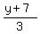 %28y+%2B+7%29%2F3