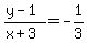 \"%28y+-+1%29%2F%28x+%2B+3%29+=+-1%2F3\"