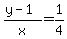 \"%28y+-+1%29%2Fx+=+1%2F4\"