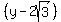 %28y+-+2sqrt%283%29%29
