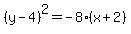 %28y+-+4%29%5E2=+-+8%28x%2B2%29