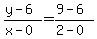 %28y+-+6%29+%2F+%28x+-+0%29+=+%289+-+6%29+%2F+%282+-+0%29