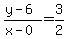%28y+-+6%29+%2F+%28x+-+0%29+=+3%2F2