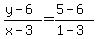 %28y+-+6%29+%2F+%28x+-+3%29+=+%285+-+6%29%2F%281+-+3%29