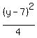 %28y+-+7%29%5E2%2F4