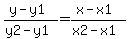 %28y+-+y1%29%2F%28y2+-+y1%29=%28x+-+x1%29%2F%28x2+-+x1%29