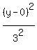 %28y-0%29%5E2%2F3%5E2